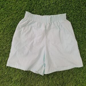 Vintage 70s High-Waist Gym Shorts Womens XS 26x4 Blue Green